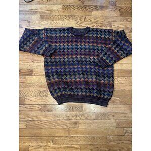 90s Style Inti for George Alexander 100% Alpaca Multicolor Geometric Sweater L